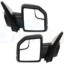 Pair Black Power Heated Turn Signal Side Mirrors For Ford F-150 2015-2020 picture