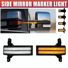 2pcs LED Switchback Tow Mirror Signal Light For 14-18 Chevy Silverado GMC Sierra picture