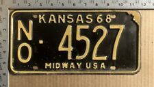 1968 Kansas license plate NO 4527 YOM DMV Neosho Ford Chevy Dodge 13791 picture