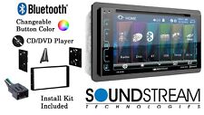 New Soundstream Double DIN Touchscreen CD/DVD Car Stereo W/ Complete Install Kit picture