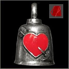 GREMLIN MOTORCYCLE BELL RED HEART I LOVE YOU w/ RED BAG FITS HARLEY RIDE BELL picture