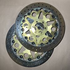 DUCATI 851 916 748 OLD STOCK BREMBO FULL FLOATING CAST IRON BRAKE DISC ROTORS picture