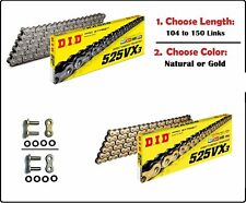D.I.D DID 525 VX3 Xring Drive Chain Gold or Natural with Rivet Master Link picture