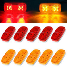 10x Red/Amber LED Side Marker Lights Indicators RV Camper Trailer Truck Running picture