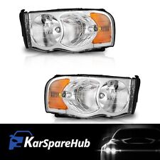 Headlights Assembly For 2002-2005 Dodge Ram 1500 2500 3500 Headlamps Left+Right picture