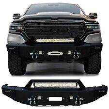 Vijay Fits 2019-2024 Dodge Ram 1500 Textured Steel Front Bumper with LED Lights picture