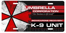 New Custom Resident Evil Umbrella Corporation K9 Vanity License Plate Car Tag picture