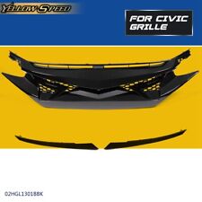 Front Bumper Grille Hood ABS Fit For 2016-2021 Honda Civic Battle Style Sedan picture