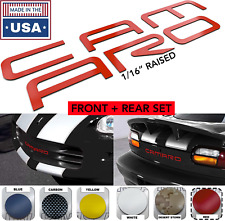 RED FRONT+REAR LETTERS INSERTS FOR CAMARO 1992-2002 NOT DECALS picture