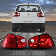 LED Tail Lights For 06-09 Volkswagen VW GTI Rabbit Golf MK5 Red Rear Lamps Pair picture
