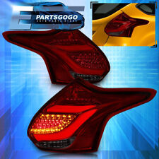 For 12-14 Focus Hatch Replacement Driving Brake LED Tail Lights Lamps Red Smoked picture