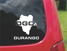 2 (PCS) Durango Mexico Outline Map Stickers Decals 20 Colors To Choose From  picture