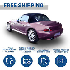 For 96-02 BMW Z3 Convertible Soft Top Replacement & Plastic window Black & Clear picture