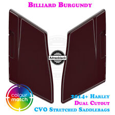 Billiard Burgundy CVO Tapered Extended Saddlebag Bottoms For 14+ Harley Street picture