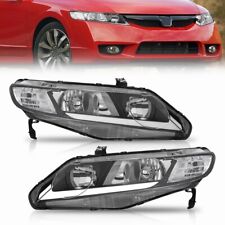 Pair LED DRL Sequential Signal Headlights Lamps For 2006-11 Honda Civic FA Sedan picture