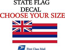 HAWAII STATE FLAG, STICKER, DECAL, state flag of  Hawaii 5YR VINYL picture