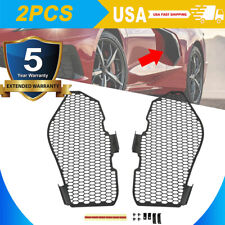 For Corvette C8 2020-2023 Side Intake Mesh Grille Insert Pair Black Aluminum US picture