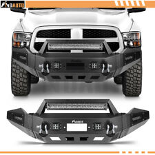 FINDAUTO Front Bumper For 2013-2018 Dodge Ram 1500 with Winch Plate & Fog Lights picture