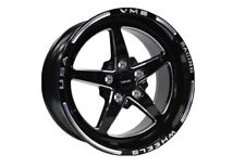 4x VMS Black Racing V Star Milled 5 Spoke Rims Wheels 17x9 5X100 ET +35 picture