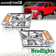 FIT FOR 2009-2018 RAM 1500 2500 3500 CLEAR CORNER CHROME HEADLIGHTS LEFT & RIGHT picture