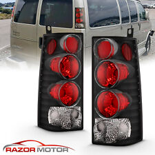 1996-2002 For GMC Savana/Chevrolet Express 1500 2500 3500 Black Tail Lights Pair picture