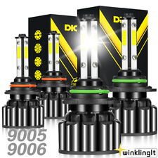 4SIDE 9005+9006 LED Combo Headlight Kit COB 240W Light Bulbs High Low Beam picture