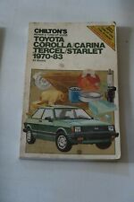 Chilton's Repair and Tune-Up Guide. Toyota Corolla/Carina/Tercel/Starlet 1970-83 picture