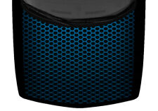 Bright Blue Ovals Metal Grate Truck Hood Wrap Vinyl Car Graphic Decal Black picture