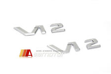2x 3D V12 Side Emblem Letters Badge Decal Chrome Letter AMG fits Mercedes Benz picture