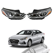 For 2018 2019 Hyundai Sonata Halogen Headlight Assembly w/ Bulb Left Right Pair picture