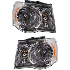 Headlight Set For 2007-2009 Chrysler Aspen Left and Right With Bulb 2Pc picture