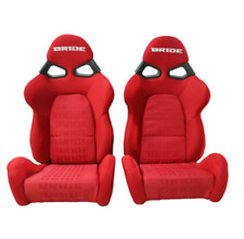 2x Bride style seats set of 2 Red gray black colors, 2pcs racing seat fiberglass picture