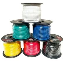 14GA GAUGE 100 FT SPOOLS REMOTE POWER GROUND WIRE PRIMARY 6 Pack Color Cable picture