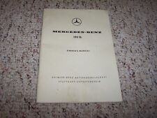 1955-1959 Mercedes Benz 190SL Owner Manual Convertible Roadster 1956 1957 1958 picture