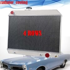 4-Row Aluminum Radiator Fit 1965-1967 66 Pontiac LeMans Tempest GTO Base Custom picture