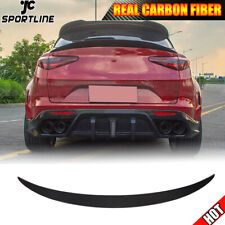 Fits Alfa Romeo Stelvio 2017-21 Dry Carbon Fiber Rear Trunk Middle Spoiler Wing picture