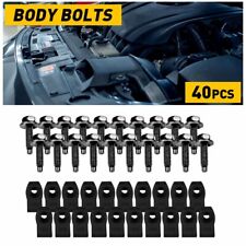 40x Body Bolts U-nut Clips For Ford Truck 5/16-18 x 1-3/16