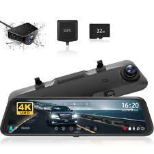 WOLFBOX G850 4K Dash Cam 12'' Dual Dash Cameras Mirror Cam Parking Monitoring picture