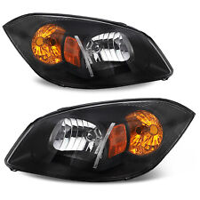 Black Headlights For 2005-2010 Chevy Cobalt LS LT 07-10 Pontiac G5 05-06 Pursuit picture