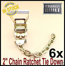 6x Chain Ratchet Strap Tie Down G70 Flatbed Tow Truck Hauler Car Carrier Wrecker picture