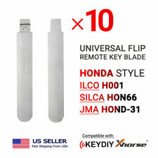 10x New Uncut Universal Flip Remote Key Blade Honda Type HO01 HON66 HOND-31 picture
