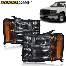 Smoked Lens Headlight Head Lamps Fit For 2007-2014 GMC Sierra 1500 2500 3500 picture