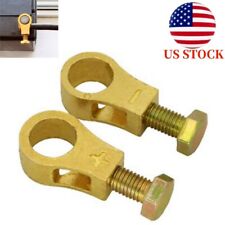 US 1Pair Pure Brass Car Universal Battery Top Post Cable Terminal Wire Terminals picture