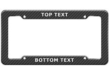 Personalized Custom Carbon Fiber License Plate Frame picture