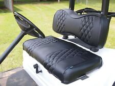 Black Golf Cart Seat Covers For Yamaha Drive G29, Drive 2, Diamond Stitching picture