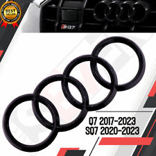🔥🔥 Q7 Front Grille Rings Emblem Gloss Black 2017 2023 4M0-853-605-2ZZ 12.4in picture