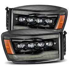 For 06-08 Dodge Ram 1500 2500 Alpha Black LED Projector Headlight AlphaRex NOVA picture