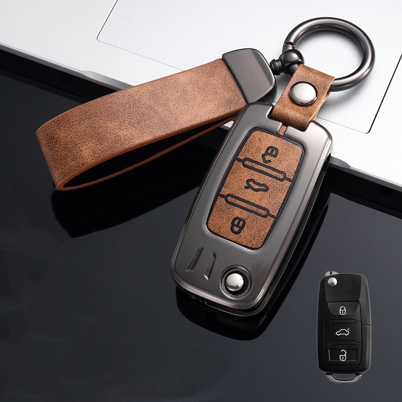 Zinc Alloy Car Key Fob Case Cover For VW Golf GTI Jetta Passat Beetle Tiguan CC