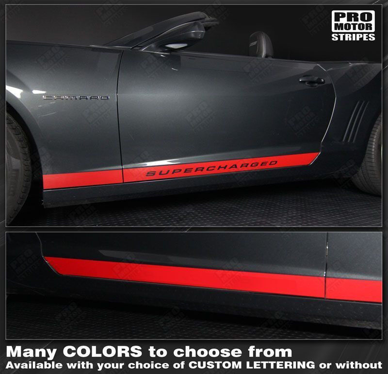 Chevrolet Camaro 2010-2023 Rocker Panel Side Stripes Decals (Choose Color)