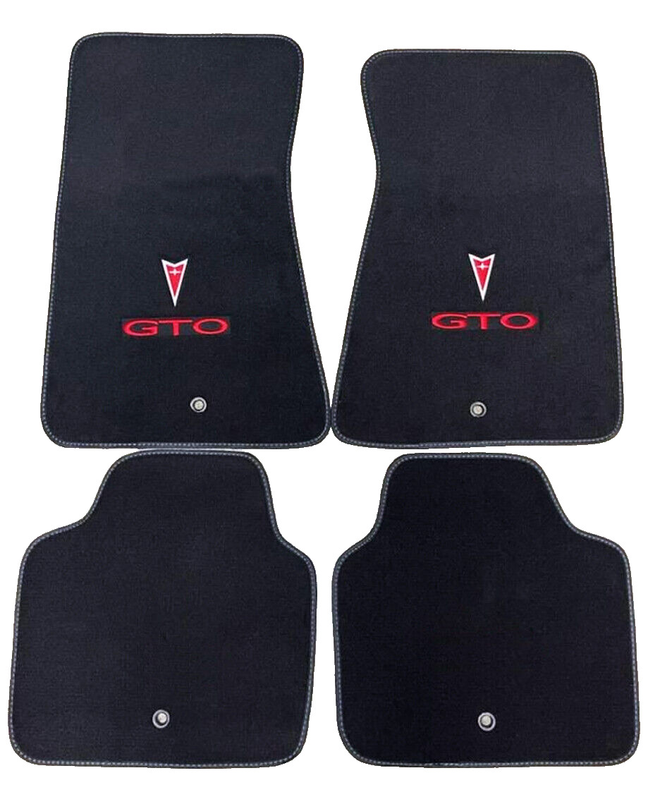 NEW Carpet Floor Mats 2004 - 2006 PONTIAC GTO Embroidered Double Logo Set of 4